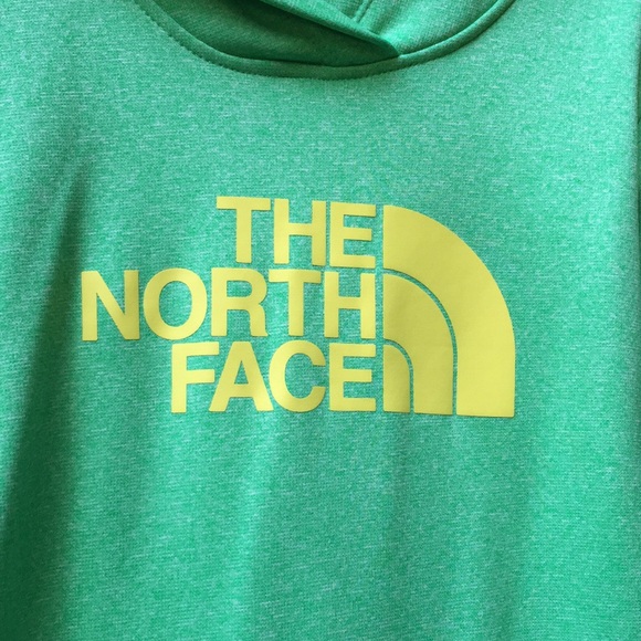 Like new condition, neon North Face hoodie - Picture 2 of 6